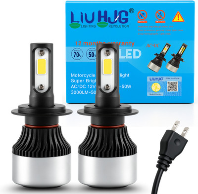 LIU HJG Super White 100 Watt H7 Fitting Headlight Bulb Headlight Car, Motorbike, Truck, Van LED (12 V, 100 W)(Universal For Bike, Universal For Car, Pack of 2)
