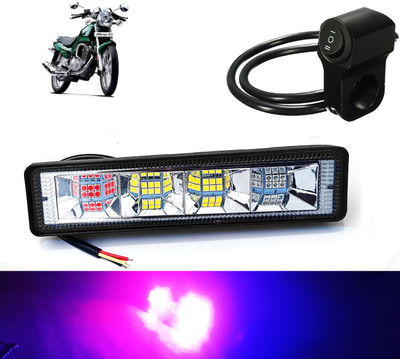 AUTO PEARL 6-inch 24LED Yellow/White/Red/Blue & Flashing Led Fog Light with Switch E45 Fog Lamp Motorbike LED for TVS (12 V, 18 W)(Fiero, Pack of 1)