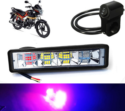 AUTO PEARL 6-inch 24LED Yellow/White/Red/Blue & Flashing Led Fog Light with Switch D45 Fog Lamp Motorbike LED for Mahindra (12 V, 18 W)(Centuro, Pack of 1)