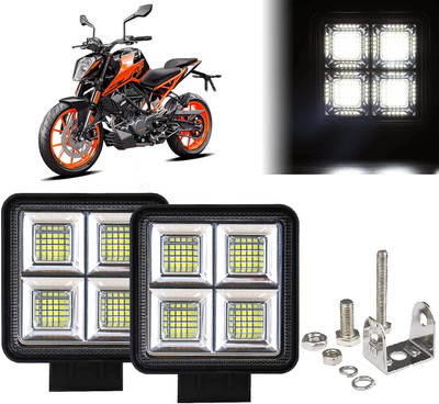 AUTO PEARL 64 LED 192W Fog Light Super Bright With Mounting Brackets for Duke 200 Fog Lamp Motorbike LED for KTM (12 V, 192 W)(Duke 200, Pack of 2)