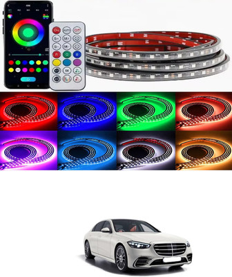 RKPSP Car Waterproof Chassis Underglow Led Strip Light with App and Remote Control-220 Fog Lamp Car, Van LED for Mercedes Benz (12 V, 55 W)(S Class, Pack of 1)