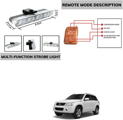 PECUNIA Car LED Strip Interior Ambient Lighting Daytime Running Light X648 Headlight Car LED (12 V, 12 W)(Grand Vitara, Universal For Car, Pack of 2)