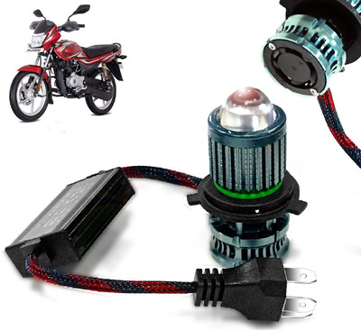 AUTO PEARL H4 Led Fan Heat Dissipation Dual Beam White-Yellow, with Flashing Mode G022 Headlight Motorbike LED for Bajaj (12 V, 30 W)(Platina 100, Pack of 1)