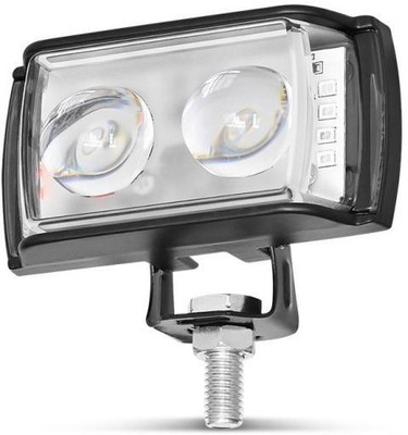 TRYFLY TR9 Yellow/White with Red/Blue 30W DC 9V-60V Dual Lens Fog Light Fog Lamp Car, Motorbike, Truck, Van LED (12 V, 30 W)(Universal For Car, Universal For Bike, Pack of 1)