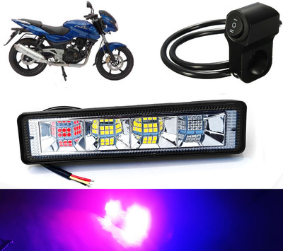 AUTO PEARL 6-inch 24LED Yellow/White/Red/Blue & Flashing Led Fog Light with Switch A67 Fog Lamp Motorbike LED for Bajaj (12 V, 18 W)(Pulsar 220 DTS-i, Pack of 1)