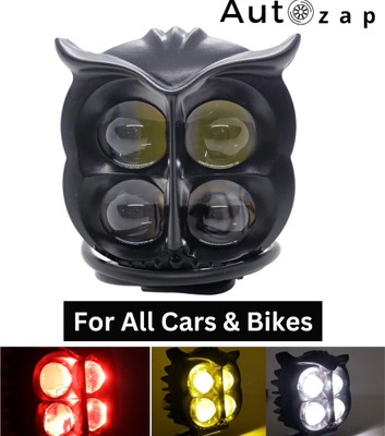 Autozap Owl Shape 4 LED Fog Light and Flash Light for Universal Bike Fog Lamp Motorbike, Car LED (12 V, 40 W)(Universal For Bike, Universal For Car, Pack of 1)