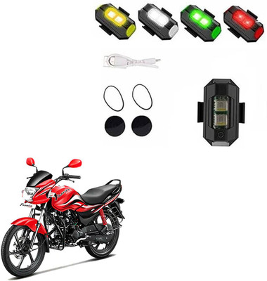 Vagary Multicolor Strobe Lights with USB Charging, Drone Flashing Strobe Light 125 Back Up Lamp Motorbike LED for Hero (12 V, 20 W)(Passion, Pack of 1)