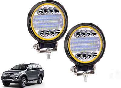 AUTO PEARL 24LED Round 3Mode Yellow/White light High Beam Led E060 Fog Lamp Car LED for Mitsubishi (12 V, 72 W)(Pajero Sport, Pack of 2)