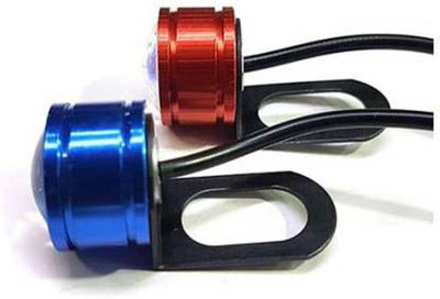 Philomena LED Eagle Eye Lamp DRL Strobe Light with Flashing Handle Light Red Blue led Dash Light Motorbike LED (12 V, 12 W)(Universal For Bike, Pack of 2)