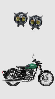 Caropethic New_ Owl Shape Led Metal Slim Body Fog Light A-388 Fog Lamp Motorbike LED (12 V, 40 W)(Universal For Bike)
