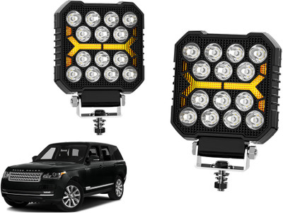 AUTO PEARL 4 Inch Square Luminous 14Led Auxiliary Amber DRL Spot Light for Car A229 Fog Lamp Car LED for Land Rover (12 V, 30 W)(Range Rover, Pack of 2)