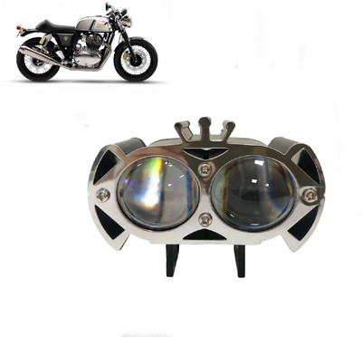 AUTO PEARL 2-Lens Dual Color Crown DevilEye Emitting Diode Led for Continental GT650 Fog Lamp Motorbike LED for Royal Enfield (12 V, 12 W)(Continental GT, Pack of 1)