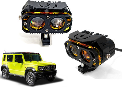 AUTO PEARL 2Lens LED Yellow/White/Red Led with Flashing for Jimny Fog Lamp Car LED for Maruti Suzuki (12 V, 30 W)(Jimny, Pack of 2)