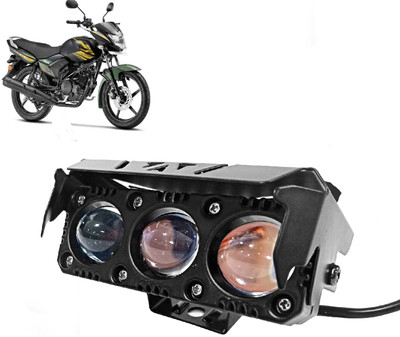 AUTO PEARL 3-Projector lens LED Dual Color White and Yellow High Beam Foglight I154 Fog Lamp Motorbike LED for Yamaha (12 V, 20 W)(Saluto, Pack of 1)