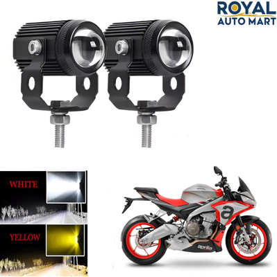 ROYAL AUTO MART Mini Drive Powerful Fog Light (Original) Universal for Bike_31 Fog Lamp Motorbike LED for Aprilia (12 V, 10 W)(Universal For Bike, Pack of 2)