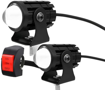 SMARTER RIDE Original DC Power Mini Gun Driving Fog Light for Hero HF Deluxe Headlight Motorbike LED for Hero (12 V, 18 W)(HF Deluxe, Pack of 3)
