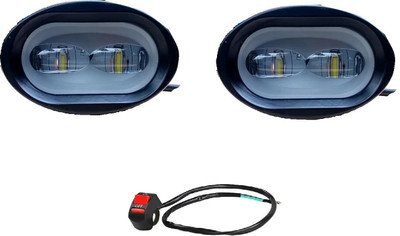 AutoPowerz PAIR OF LED Work Light NEW OVAL SHAPE- 20 Watt Unique 6D WITH SWITCH Fog Lamp Motorbike LED (12 V, 40 W)(Universal For Bike, Pack of 2)