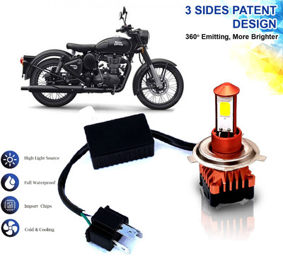 AUTO PEARL High Brightness CYT Bulb H4 LED with Cooling Fan for Classic Stealth Black Fog Lamp Motorbike LED for Royal Enfield (12 V, 40 W)(Classic, Pack of 1)