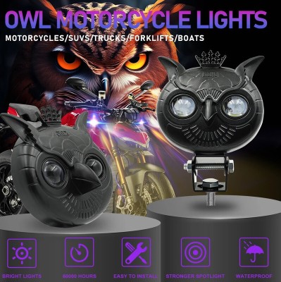 LOVMOTO Universal for car and bike Owl King Led Motorcycle Driving Fog Lights sg315 Headlight Car, Motorbike LED for Bajaj (12 V, 30 W)(Platina 125, Pack of 1)