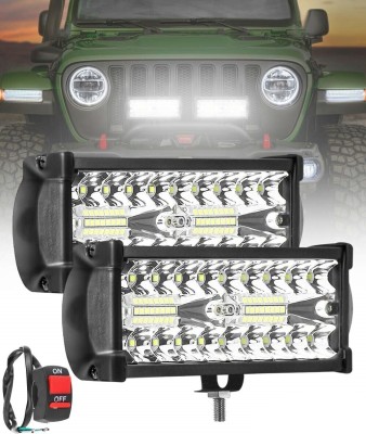 CARZEX NEW* Premium Quality 36 LED 7 INCH White Light for ALL CARS & BIKES. Headlight Car, Motorbike LED (12 V, 32 W)(Universal For Bike, Universal For Car, Pack of 2)