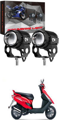 GONAMA Motorcycle LED Driving Fog Light 40W White and Amber LED Projector Light sg244 Car Fancy Lights(Multicolor)