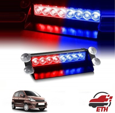 ETH Waterproof 8 LED Red Blue Police Flashing Light for All Cars Type (ETH0149) Dash Light Car LED (12 V, 55 W)(Universal For Car)