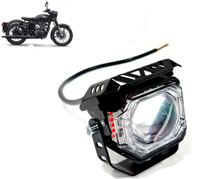 AUTO PEARL White/Yellow High Beam & Multi Flicker Red/Blue Led A196 Fog Lamp Motorbike LED for Royal Enfield (12 V, 30 W)(Classic, Pack of 1)
