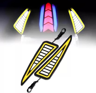 CROXIV Bike Strip DRL Light / Flip Chip COB LED Running R15 V2/ V3/ V4 CXV-02 Indicator Light Motorbike LED (12 V, 12 W)(V15, Pack of 2)