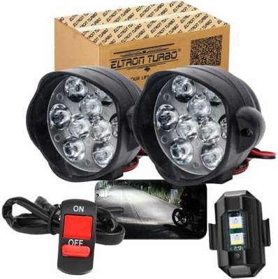 ELTRON TURBO Original 9 LED Fog Light High Bright with free switch Fog Lamp Car, Motorbike LED (12 V, 15 W)