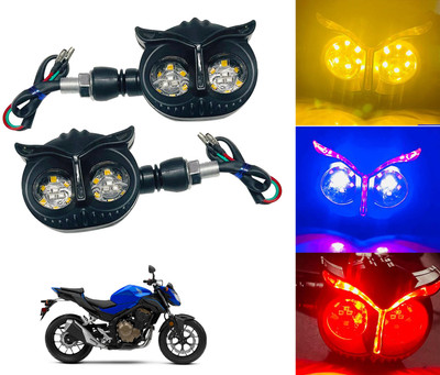 Autoinnovation OWL Shape Running Indicator Blinker Bright LED Universal For All Bike Models_199 Fog Lamp Motorbike LED for Honda (12 V, 15 W)(Universal For Bike, Pack of 2)