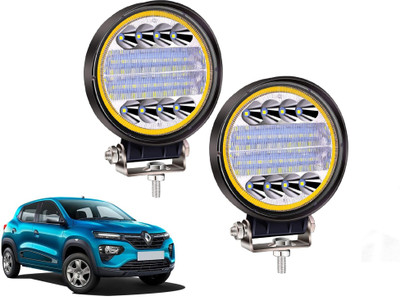 AUTO PEARL 24LED Round 3Mode Yellow/White light High Beam Led E017 Fog Lamp Car LED for Renault (12 V, 72 W)(Kwid)