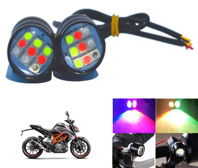 Autoinnovation Waterproof Original 12V LED Strobe Flash Warning Brake Lights-L1_124 Indicator Light Motorbike LED for KTM (12 V, 18 W)(Universal For Bike, Pack of 2)