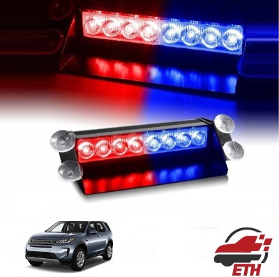 ETH Waterproof 8 LED Red Blue Police Flashing Light for All Cars Type (ETH110) Dash Light Car LED (12 V, 55 W)(Universal For Car)