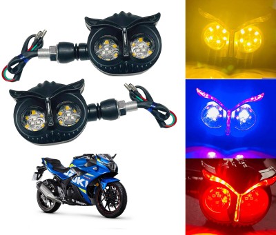 Autoinnovation OWL Shape Running Indicator Blinker Bright LED Universal For All Bike Models_438 Indicator Light Motorbike LED for Suzuki (12 V, 15 W)(Gixxer, Pack of 2)