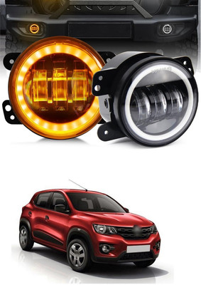 GONAMA Universal 4 inch White Amber Ring DRL Fog Light Round Light LED Fog Lamp sg62 Car Fancy Lights(Multicolor)