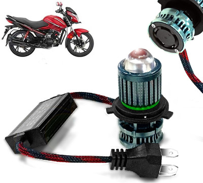 AUTO PEARL H4 Led Fan Heat Dissipation Dual Beam White-Yellow, with Flashing Mode G075 Headlight Motorbike LED for Hero (12 V, 30 W)(Glamour i3s, Pack of 1)