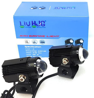 hjg Mini Drive Powerful Fog Light (Original) for Motorbike & Car Fog Lamp Motorbike LED (12 V, 10 W)(Universal For Bike, Pack of 2)