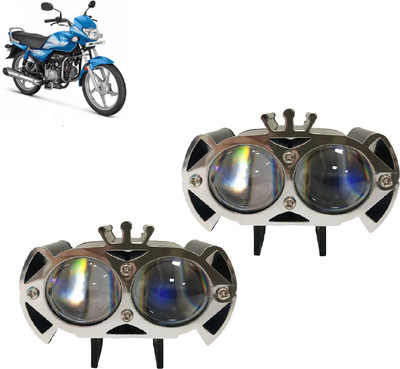 AUTO PEARL 2-Lens DevilEye Dual Color Crown Emitting Diode Led for HF DeluxeBS6 Fog Lamp Motorbike LED for Hero (12 V, 12 W)(HF Deluxe, Pack of 2)