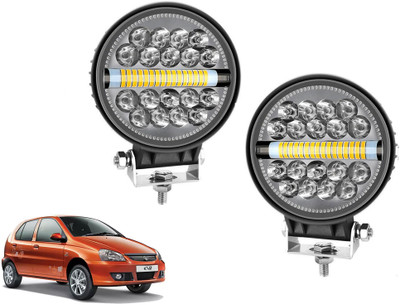 AUTO PEARL Round 4 Inch Luminous 34 Led Auxiliary Amber DRL Spot Light for Car A191 Fog Lamp Car LED for Tata (12 V, 30 W)(Indica, Pack of 2)
