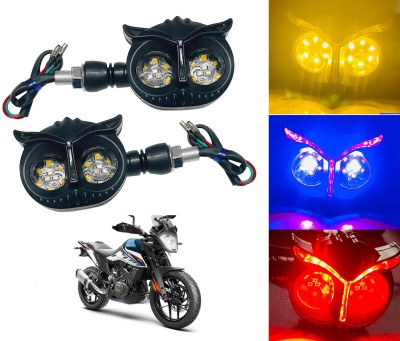 Autoinnovation OWL Shape Running Indicator Blinker Bright LED Universal For All Bike Models_277 Indicator Light Motorbike LED for KTM (12 V, 15 W)(Adventure, Pack of 2)