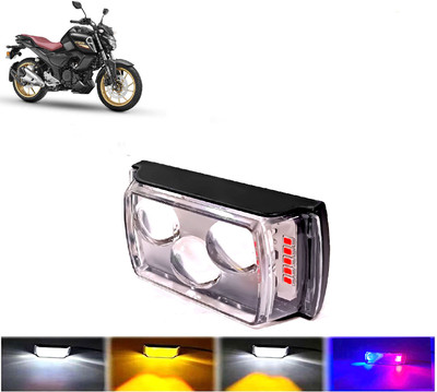 AUTO PEARL 3 EYE Lens Foglight, White, Yellow & Blue-Red Amber Auxiliary Projector Led A256 Fog Lamp Motorbike LED for Yamaha (12 V, 10 W)(FZ S V3.0 FI, Pack of 1)