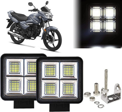 AUTO PEARL 64 LED 192W Fog Light Super Bright With Mounting Brackets for Shine Fog Lamp Motorbike LED for Honda (12 V, 192 W)(CB Shine, Pack of 2)