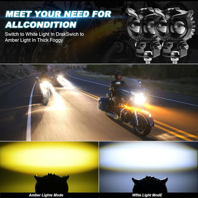 GONAMA Front, Rear LED Indicator Light for Hero Hunk(White, Yellow)