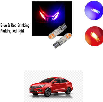 PRTEK T10 6 SMD Red Blue Flashing Style LED BULB for CAR X_53 Headlight Car LED for Fiat (12 V, 60 W)(Universal For Car, Pack of 2)