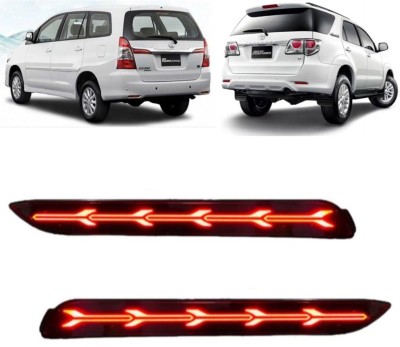 LOVMOTO Car Reflector Light LED Brake Light for Bumper Rear/Back Drl Brake Fr Old Innova Brake Light Car LED for Toyota (12 V, 12 W)(Innova, Fortuner, Camry, Pack of 2)