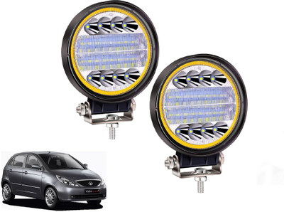 AUTO PEARL 24LED Round 3Mode Yellow/White light High Beam Led for Indica Vista 2008 Fog Lamp Car LED for Tata (12 V, 72 W)(Indica Vista, Pack of 2)