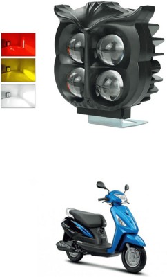 LOVMOTO Universal 4 LED Owl shape Spotlights Fog Lights Hi/Low,Red Angle & Flashing s450 Fog Lamp Car, Motorbike LED for Suzuki (12 V, 30 W)(Universal For Bike, Pack of 1)