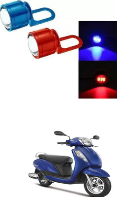 E-Shoppe Strobe Light Red Blue Auto Flashing Eagle Eye For New Access 125 Interior Light Motorbike LED for Suzuki (12 V, 24 W)(Universal For Bike, Pack of 2)