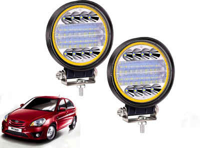AUTO PEARL 24LED Round 3Mode Yellow/White light High Beam Led E175 Fog Lamp Car LED for Hyundai (12 V, 72 W)(Verna, Pack of 2)