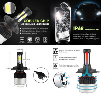 AUTODAZZZ V-L-VS_200_H4 VIGHT EYE LED BULB Headlight Motorbike LED for Bajaj (12 V, 72 W)(Universal For Bike, Pack of 1)